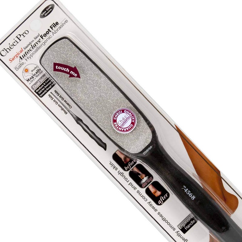 Autoclave Sanitize and Sterilize Dual Coarse and Medium Foot File Carded