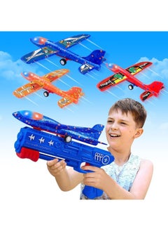 Lukadah EVA MATERIAL Airplane Glider Construction Kits,Airplane Launcher  for Kids,Foam Glider Plane with Launcher-One Set Launcher with Glider Catapult Plane-Outdoor Flying Toy for Kids  - Image 4