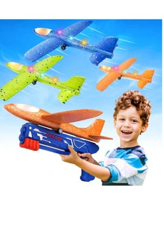 Lukadah EVA MATERIAL Airplane Glider Construction Kits,Airplane Launcher  for Kids,Foam Glider Plane with Launcher-One Set Launcher with Glider Catapult Plane-Outdoor Flying Toy for Kids  - Image 1