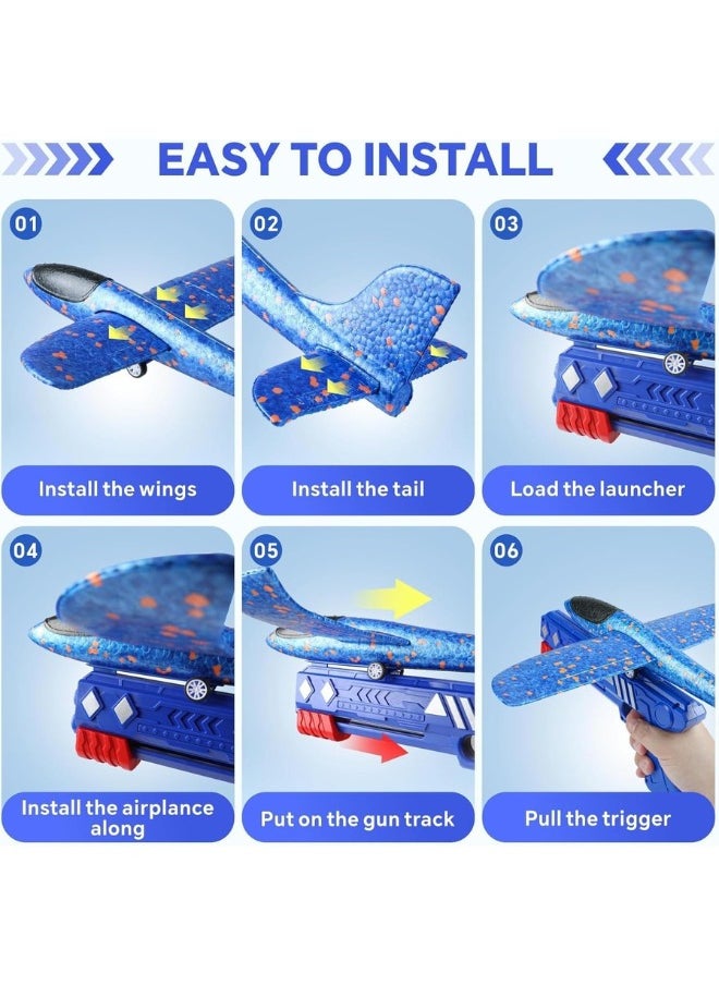 Lukadah Airplane Construction Kits,Airplane Launcher Gun for Kids,Foam Glider Plane with Launcher-One Set Launcher with Glider Catapult Plane-Outdoor Flying Toy for Kids - pzsku/Z6BB954CFE34A8A6987D1Z/45/_/1722599890/e34b402a-0bb2-4aca-a678-6ae75a3d3ca6