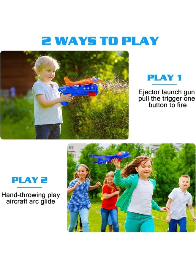 Lukadah EVA MATERIAL Airplane Glider Construction Kits,Airplane Launcher  for Kids,Foam Glider Plane with Launcher-One Set Launcher with Glider Catapult Plane-Outdoor Flying Toy for Kids  - Image 3