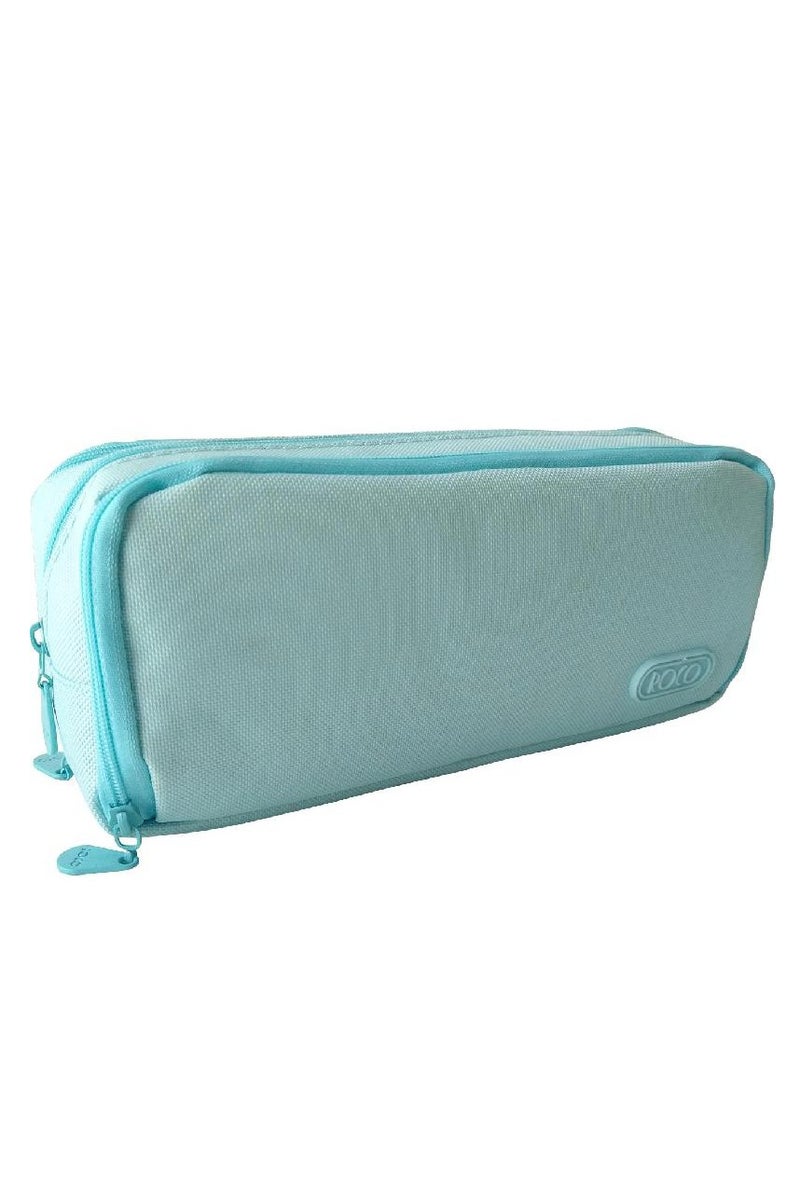 روكو حافظة أقلام ناعمة بجيبين شبكيين بثلاثة أقسام، لون أزرق - Image 1