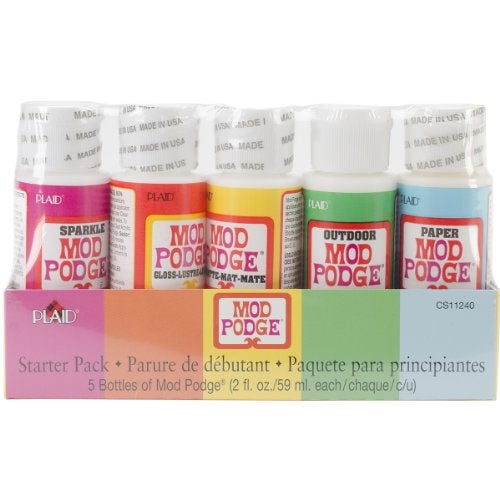 Mod Podge Waterbase Sealer, Glue and Finish Starter Pack (2-Ounce), CS11240 Clear Finish - Image 1