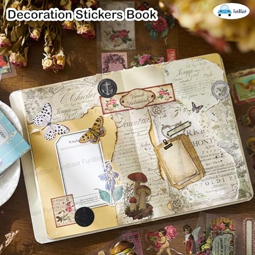 FunBlast Sticker Book Set – 20 Sheets/150+ Paper Magazine Sticker Booklet, Decoration Stickers Book, Sticker'zs for Project, American Style Sticker's, Journals, Scrapbooking (B) - Image 2