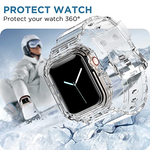 DABAOZA 5 Packs Compatible for Clear Apple Watch Band 41mm 40mm 38mm, Jelly Crystal Women Men TPU Strap for iWatch Series 11 10 9 8 7 6 SE 5 4 3 2 1 Ultra 3 2 (41/40/38, Neon Series) - Image 5