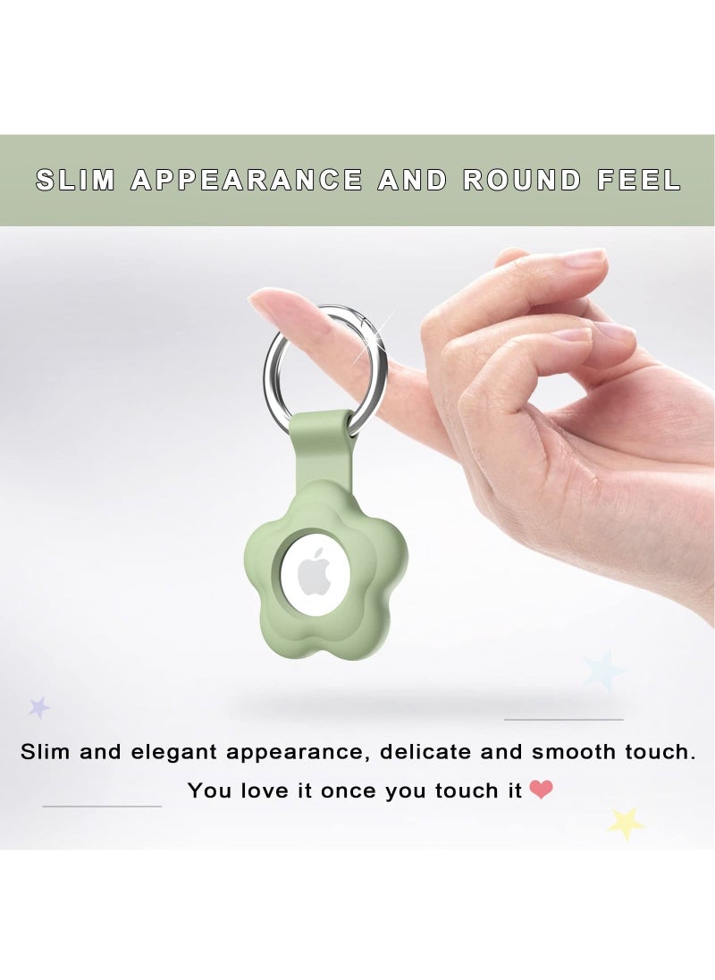 Generic - 5 Pieces Silicone AirTag Holder Compatible with Apple AirTag with Anti Lost Key Ring Protective Case Suitable for Seniors Children Pets Backpacks and Luggage - Image 1