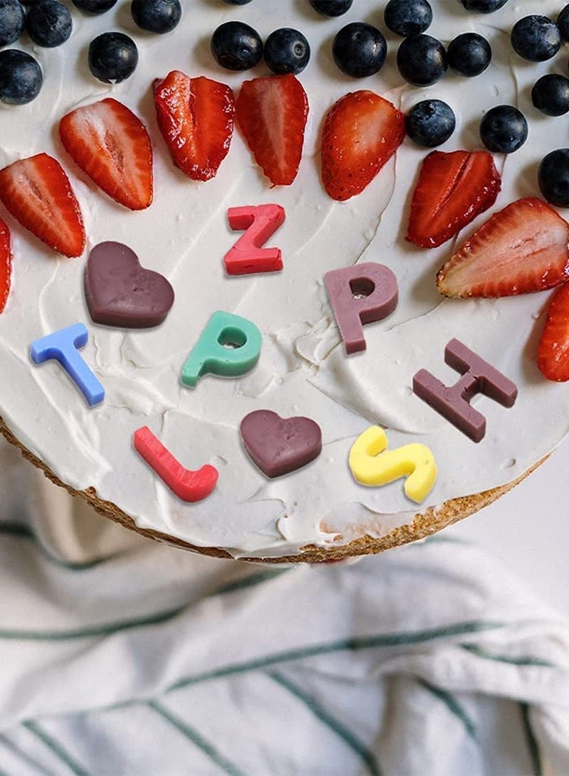 KASTWAVE Chocolate Mold Letter and Number Silicone Candy Molds Happy Birthday Cake Decorating Symbols Shapes, Number Molds For Baking, Mini Chocolate Letter Mold Easy To Clean Silicone Letter Molds - Image 3