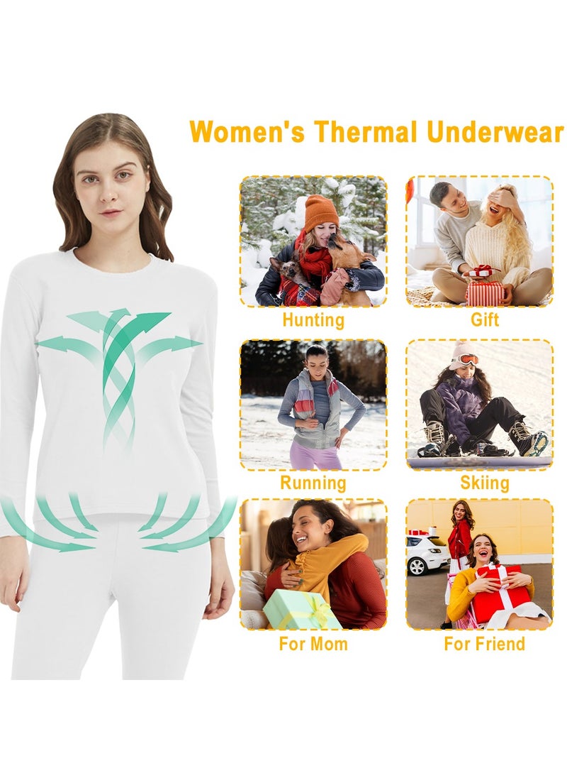 Thermal Underwear for Women Fleece Lined Base Layer Pajama Set Cold Weather（White） - pzsku/Z6BB9A54BDB16B4E234CDZ/45/_/1734420132/7faaddee-8cb1-444b-a2e0-b0f9a1e7f09f