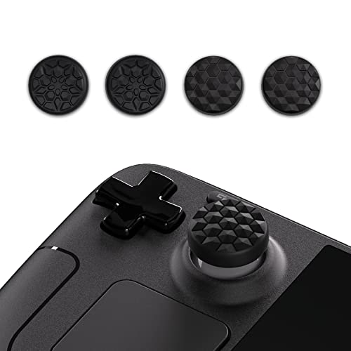 PlayVital Thumb Grip Caps for Steam Deck LCD, Silicone Thumbsticks Grips Joystick Caps for Steam Deck OLED - Diamond Grain & Crack Bomb Design - Image 2