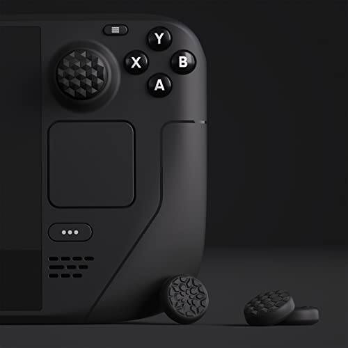 PlayVital Thumb Grip Caps for Steam Deck LCD, Silicone Thumbsticks Grips Joystick Caps for Steam Deck OLED - Diamond Grain & Crack Bomb Design - Image 5