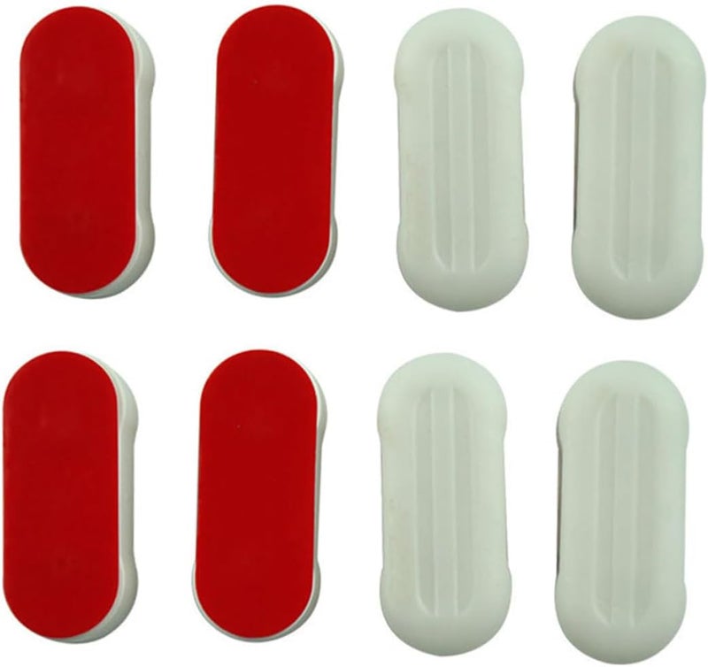 8pcs Toilet Seat Bumpers Kit Strong Adhesive Cushioned Replacement Pads Abs Plastic with Tpe Buffering for Bathroom Seat Repair - Image 1