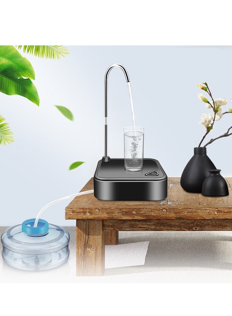 MIXDE Desktop Water Pump,5 Gallon Mini Countertop Water Bottle Pump,Smart USB Rechargeable Water Dispenser Bottom Load For Home Office Camping Outdoor Travel - Image 1