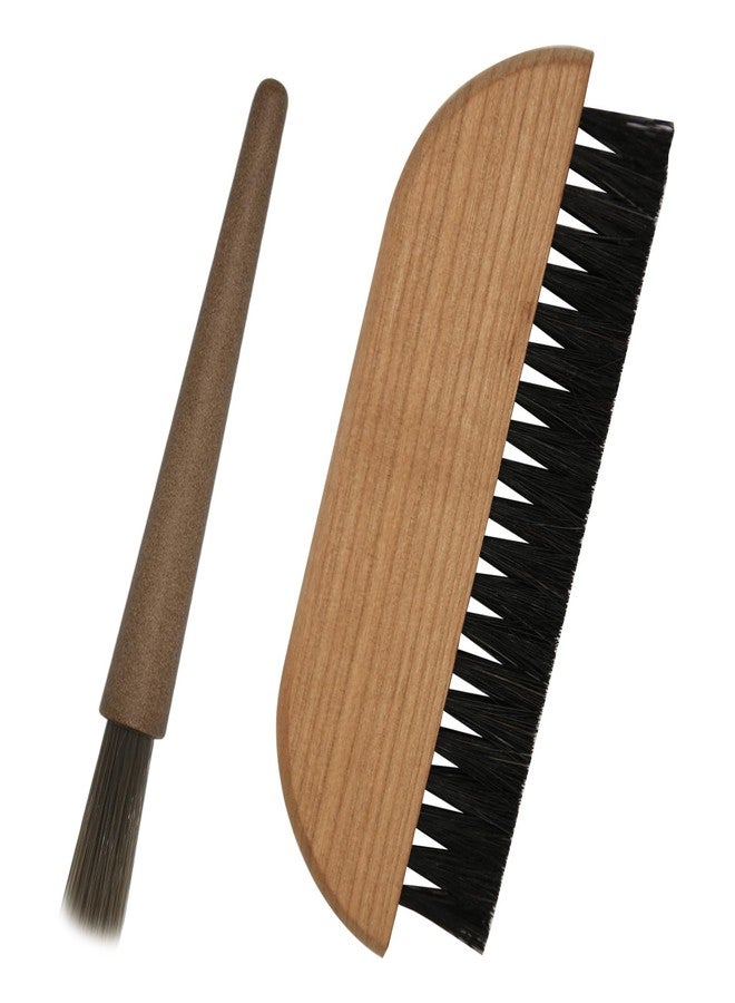 CYUXING 2Pcs Coffee Grinder Cleaning Brush Set with Natural Bristles & Wood Handle Daily Necessities for Coffee Grinder, Espresso Machine, and Portafilter Cleaning Tool - Image 1