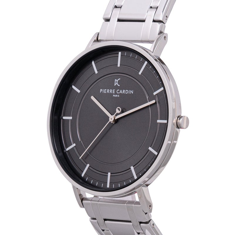 PIERRE CARDIN CBN.3033 MEN'S LUXURY SILVER DIAL METAL WATCH - ELEGANT TIMEPIECE - Image 2
