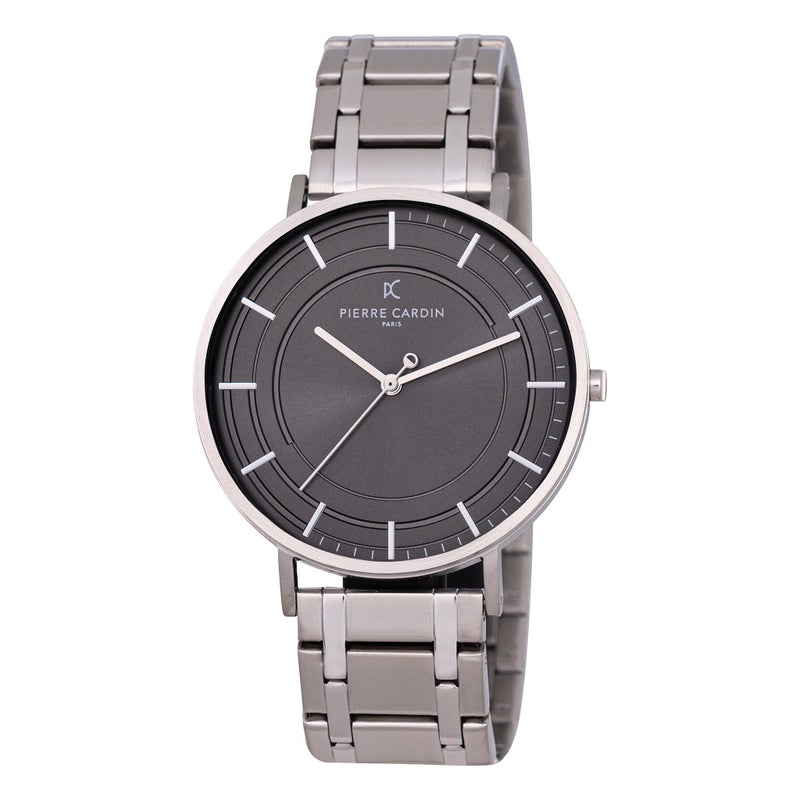 PIERRE CARDIN CBN.3033 MEN'S LUXURY SILVER DIAL METAL WATCH - ELEGANT TIMEPIECE - Image 1