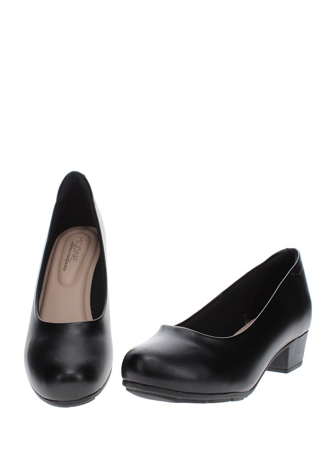 MODARE Solid Open Toe Block Heel Shoes - Image 1