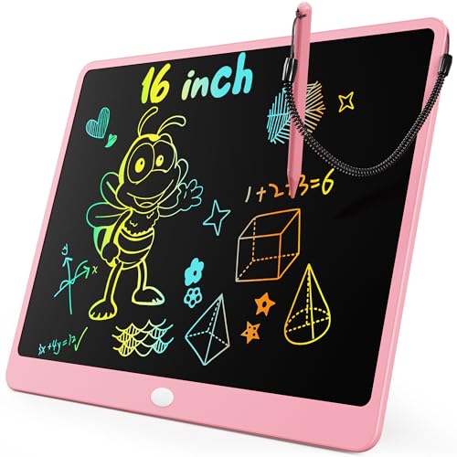KOKODI LCD Writing Tablet 16 Inch Colorful Toddler Doodle Board Drawing Tablet Erasable Reusable Electronic Drawing Pads Educational and Learning Toy for 36 Years Old Boy and Girls - Image 1