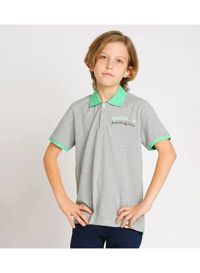 BEVERLY HILLS POLO CLUB Logo Detail Short Sleeves Polo T-Shirt