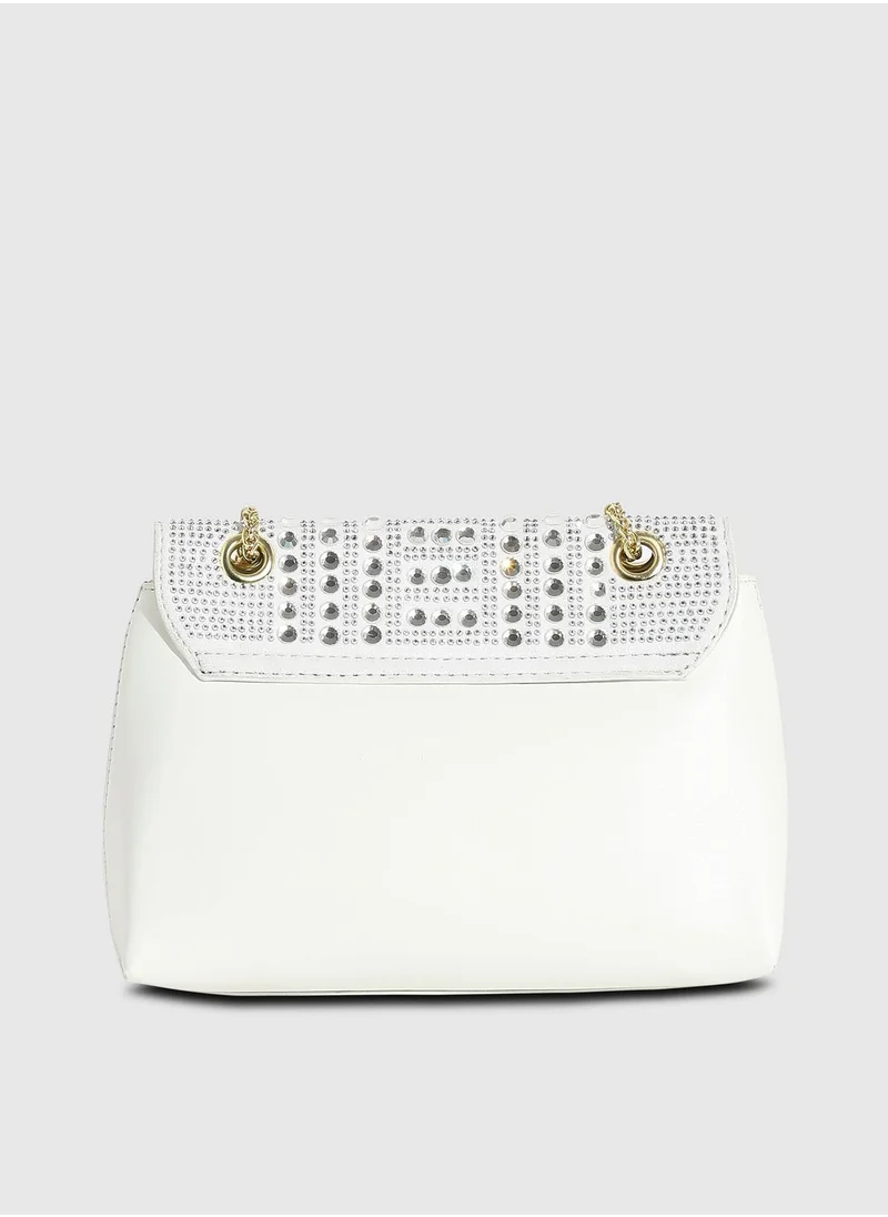 Haute Sauce Textured Magnet Lock Regular Faux Leather Hand Bag For Women