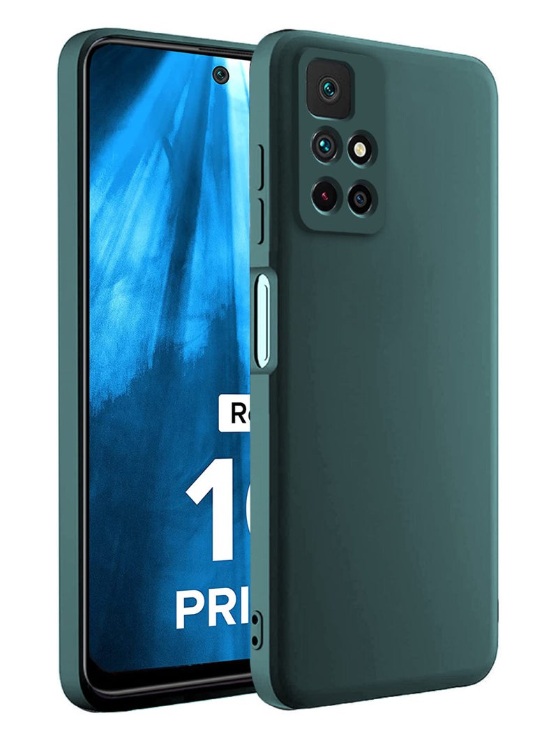 Winble Soft Silicone Camera Protection Protective Back Cover for Mi Redmi 10 Prime (Green) - Image 1