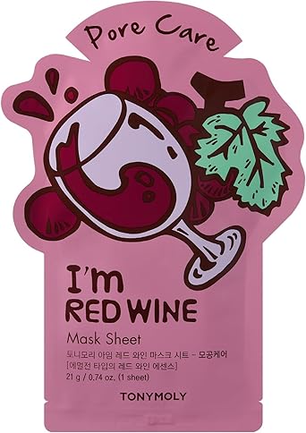 TONYMOLY Tony Moly Im Red Wine Pore Care Real Sheet Mask 21g - Image 1