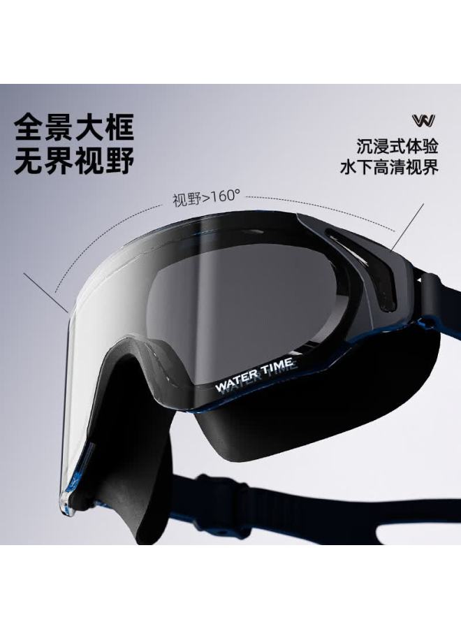 Watertime Hd Waterproof Anti-fog Large Frame Swimming Goggles For Men And Women With Coating And Prescription Lenses, Uni Adult