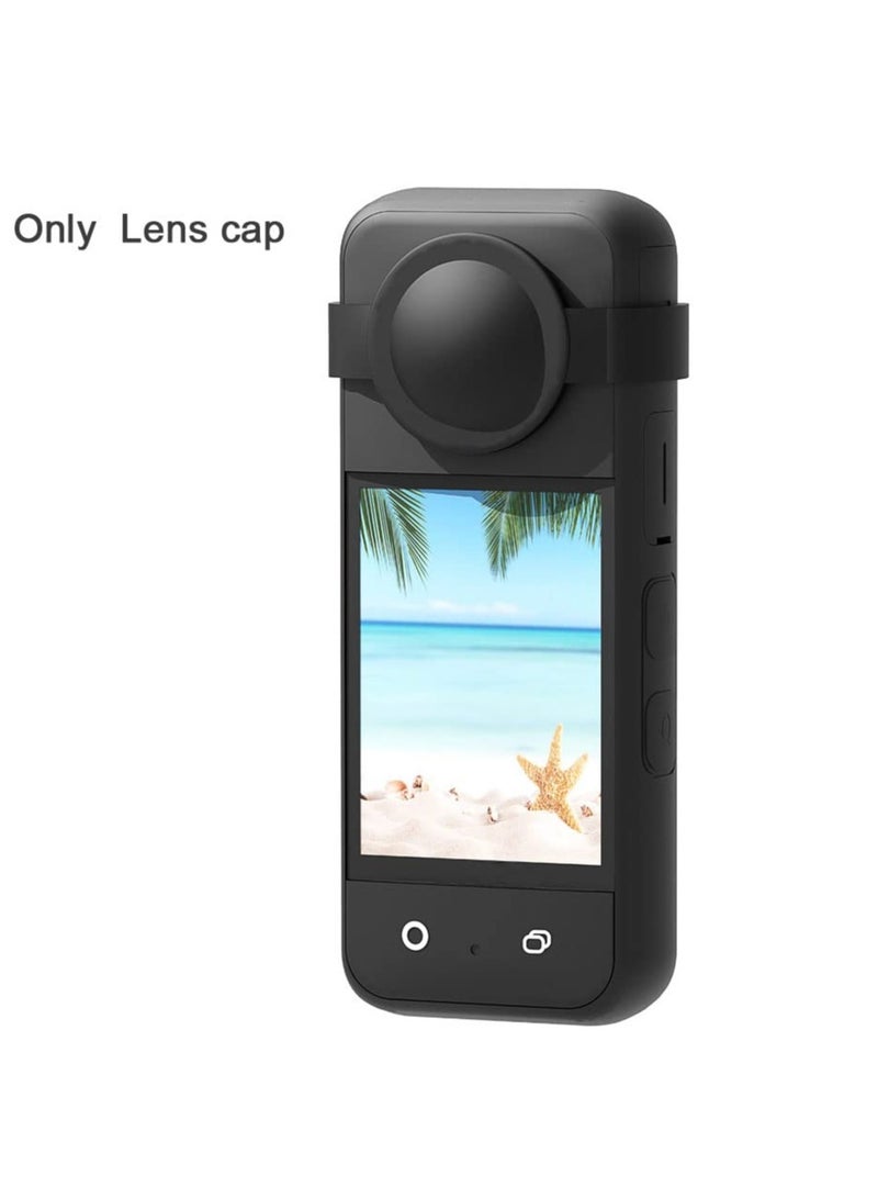 SOLARAE Action Camera Case Fit for Insta-360 ONE X3, Waterproof Durable Silicone Protective Cover Lens Cap Compatible for Insta-360 ONE X3 Accessory (Black) - Image 2