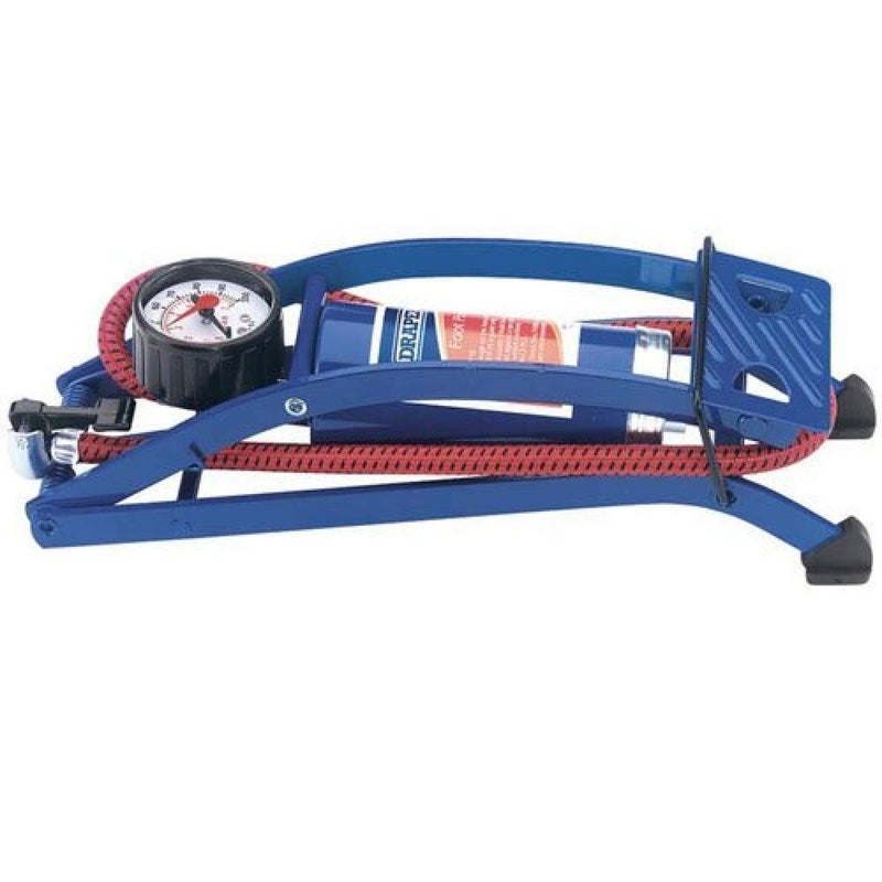 Draper D 14172 Single Cylinder Foot Pump with Pressure Gauge - Image 1