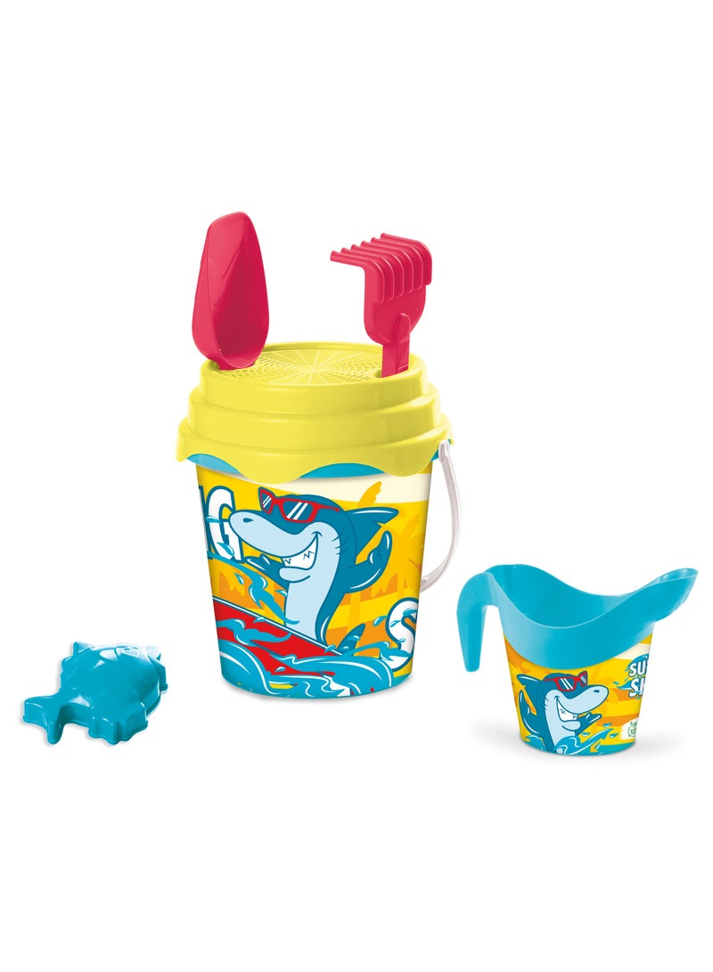 Mondo Surfing Shark Bio Bucket Set 17cm | Beach and Water Toys | Sand Bucket | Summer Toys | Perfect gift for Kids and Toddlers - Image 1