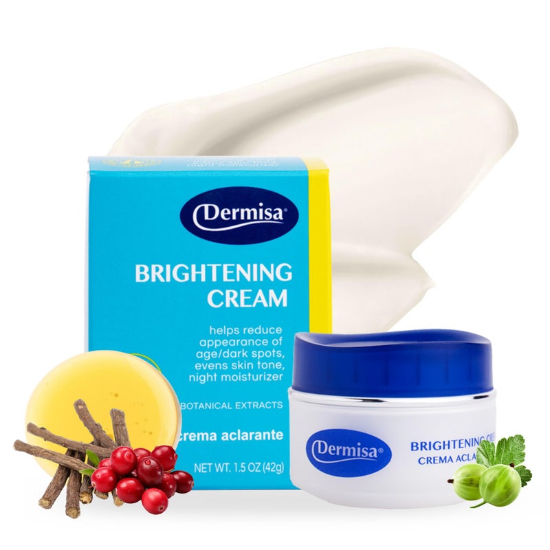 Dermisa Brightening Cream with 4 Natural Botanical Extracts | Helps to Brighten and Hydrate Skin | Contains Kojic Acid, Licorice Extract, Arbutin and Indian Gooseberry (Amla) | 1.5 oz | Pack of 1 - Image 1