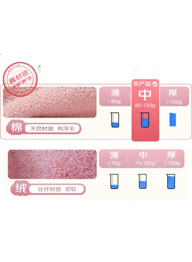 MUJI مجموعة مناشف موجي - 3 قطع من مناشف قطنية سميكة من قطن شينجيانغ الفاخر، ناعمة وصديقة للبشرة، عالية الامتصاص وسريعة الجفاف 120 جرام لكل منشفة - Image 2