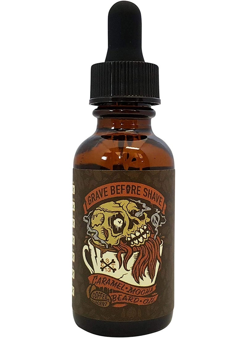 Grave Before Shaveâ„¢ Caramel Mocha Blend Beard Oil (Caramel Mocha Coffee scent) - Image 1