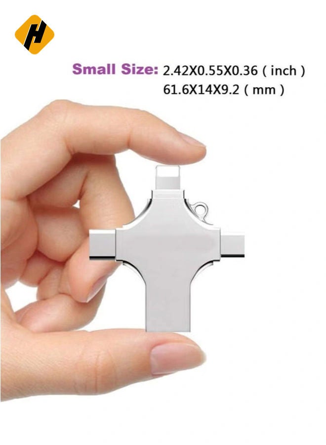 HuHa High Speed 4 In 1 Multi-function OTG USB Flash Drive Type-C Pen drive 3.0 Memory Disk For iPad Android iOS PC 64G  - Image 3