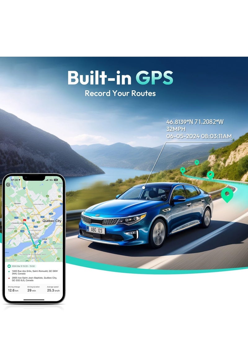 Botslab - Botslab 4K Dash Cam Front and Rear, 170° Ultra Wide Dashcam with ADAS, Night Vision, 24/7 Parking Mode, Sony IMX415 Sensor, WDR, Free 64GB SD Card, 5G/2.4G WiFi, Built-in GPS, Loop Recording - Image 1