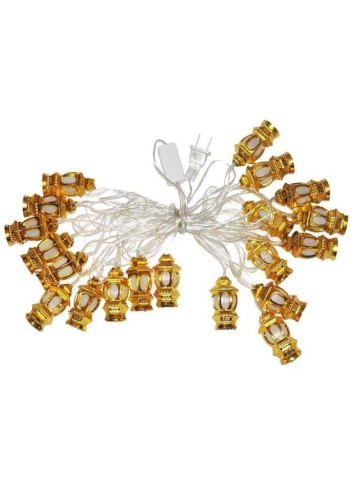 Generic Ramadan Decorations Branch Decoration Rope Lanterns Lights, Yellow, 3 Meters  - Image 1