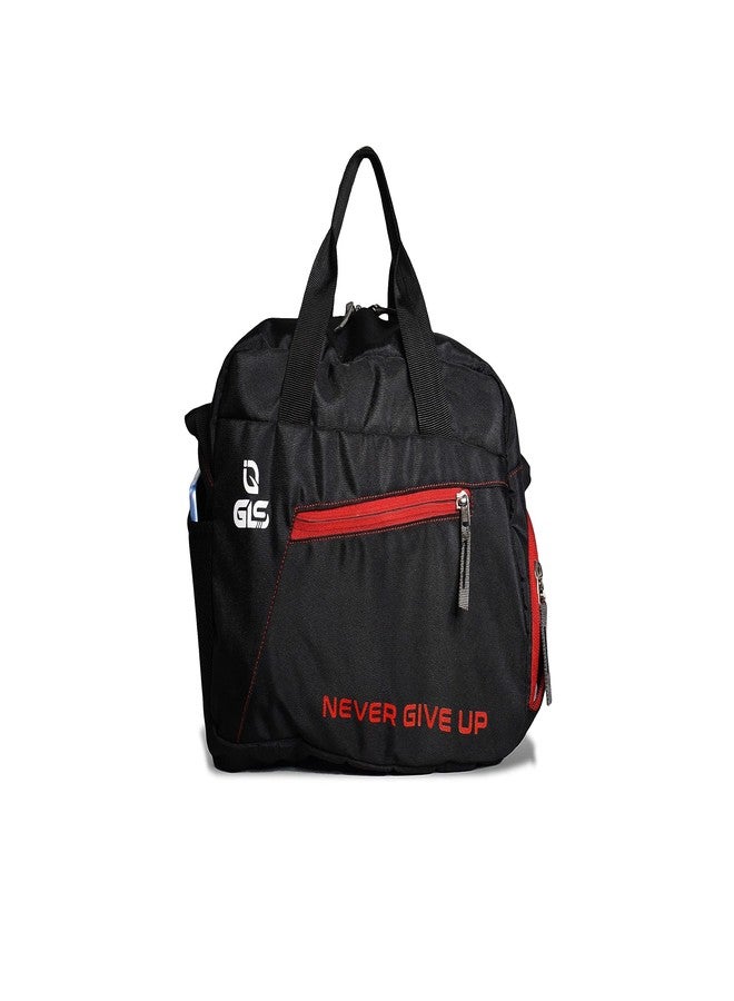 GLS VELOZI Polyester Duffle Bag for Men & Women/Gym Bags with Adjustable Shoulder Strap/Fitness Bag with One Front Pocket and Shoe Pocket (Red/Black) - Image 2