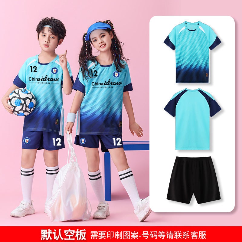 Children'S Football Uniform Suit For Boys And Girls Breathable Youth Football Sports Short-Sleeved Game Training Football Uniform - Image 1