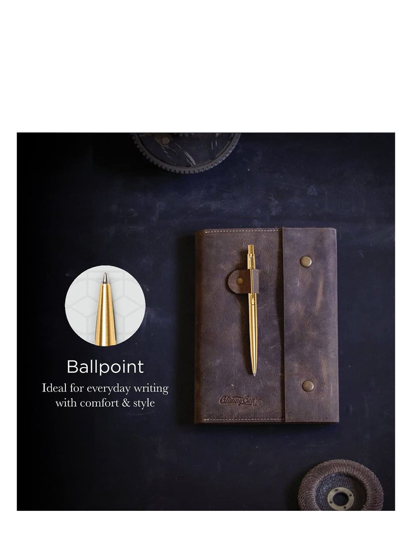 PARKER Classic Gold Trim Ball Pen Refillable Gold Trim Stainless Steel 1 Count, Pack of 1 Ink - Blue Ideal for gifting - Image 3