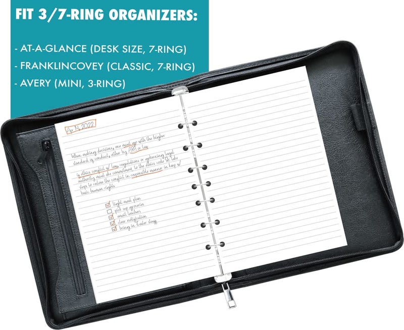 newestor 7-Hole Lined Filler Paper Pack of 100 Sheets for Mini Binders, College Ruled, 5-1/2" x 8-1/2", White - Image 5