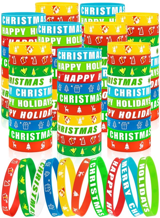 Moon Boat 144pcs Christmas Party Favors for Kids - Xmas Silicone Bracelets Bulk, Toys, Prizes for Holiday Gifts, Stocking Stuffers, Classroom, Students, Teachers, Adults - Image 1