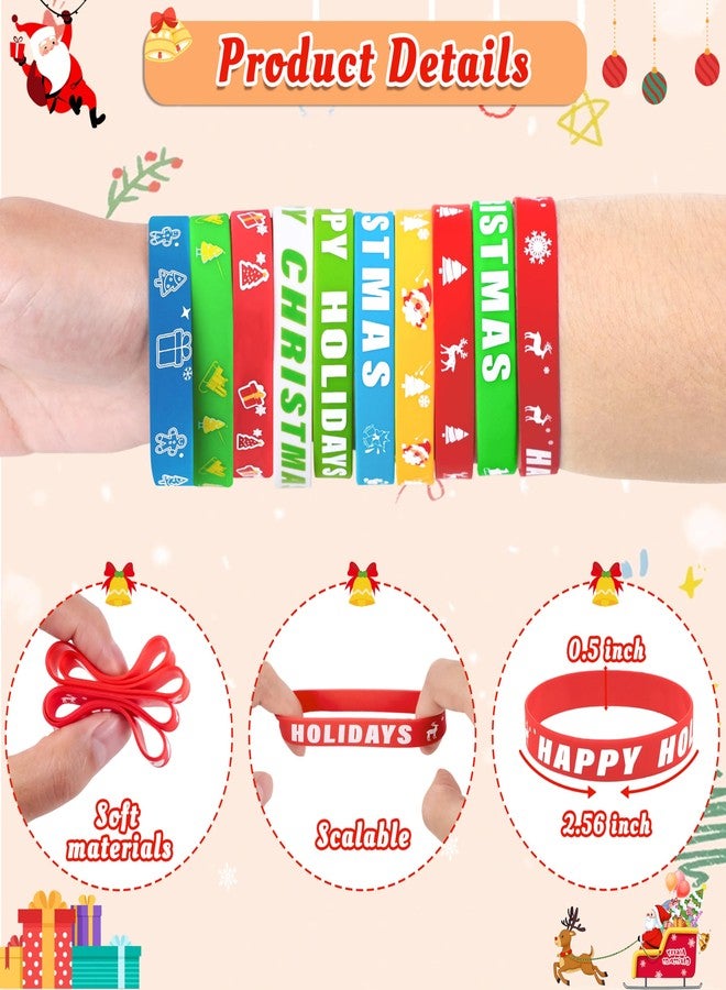 Moon Boat 144pcs Christmas Party Favors for Kids - Xmas Silicone Bracelets Bulk, Toys, Prizes for Holiday Gifts, Stocking Stuffers, Classroom, Students, Teachers, Adults - Image 5