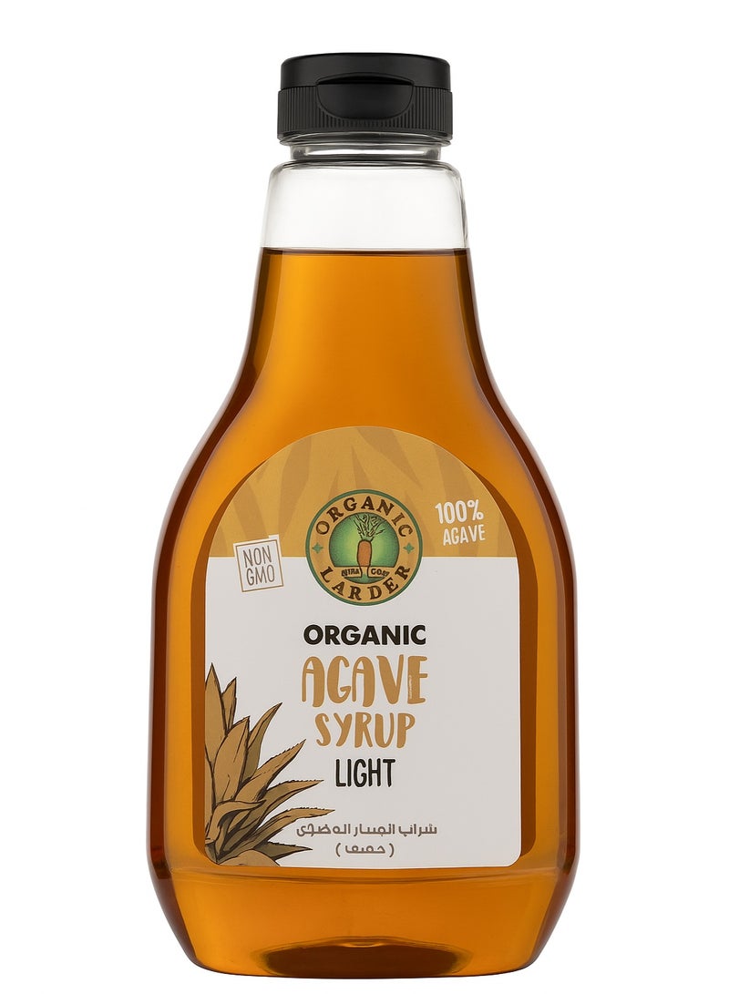 Organic Larder Light Agave Syrup 660g 100% Pure Organic Sweetener Non-GMO Natural Sugar Alternative - Image 1