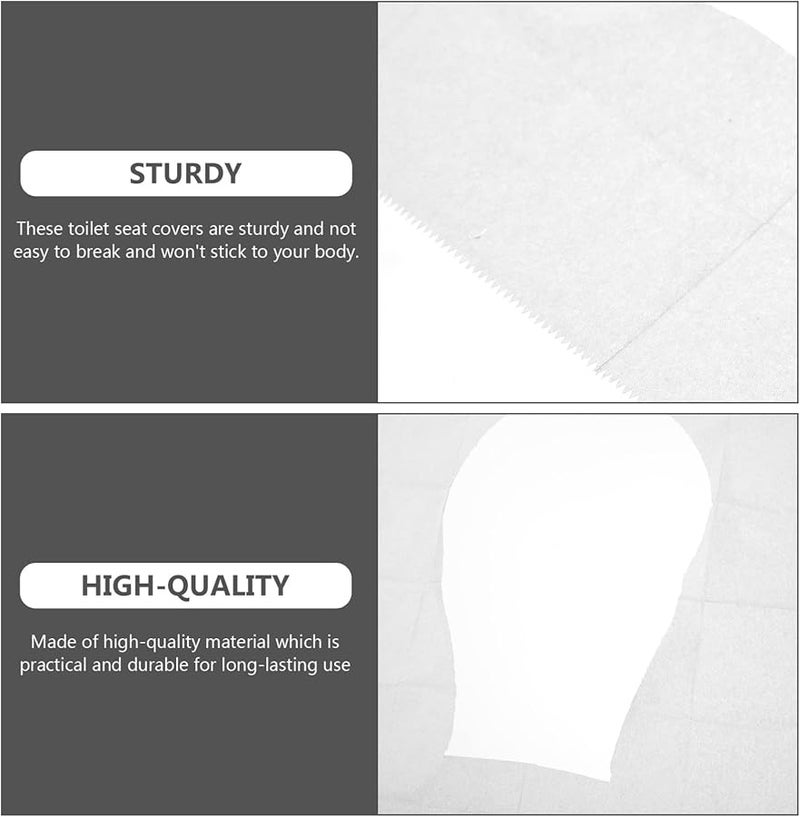 NUOBESTY أغطية مقاعد المرحاض القابلة للتصرف 200 قطعة 2 عبوة سميكة محمولة للسفر ودورات المياه العامة - Image 3