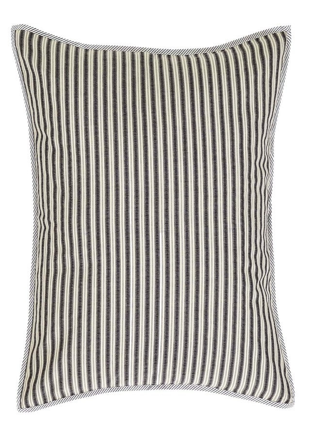 VHC Brands Ashmont Bedding Accessory, Ticking Stripe Euro Sham 26x26 - Image 4