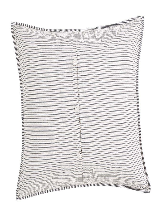 VHC Brands Ashmont Bedding Accessory, Ticking Stripe Euro Sham 26x26 - Image 5