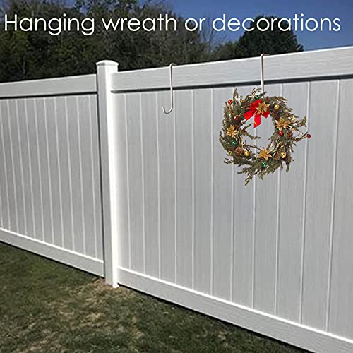 Gutapo 8 Pack White Vinyl Fence Hooks, 3 x 8 inch Pergola Patio Hooks Hangers for Hanging Plants, Planters, Bird Feeders, Lights, Lanterns, Tools - Image 4