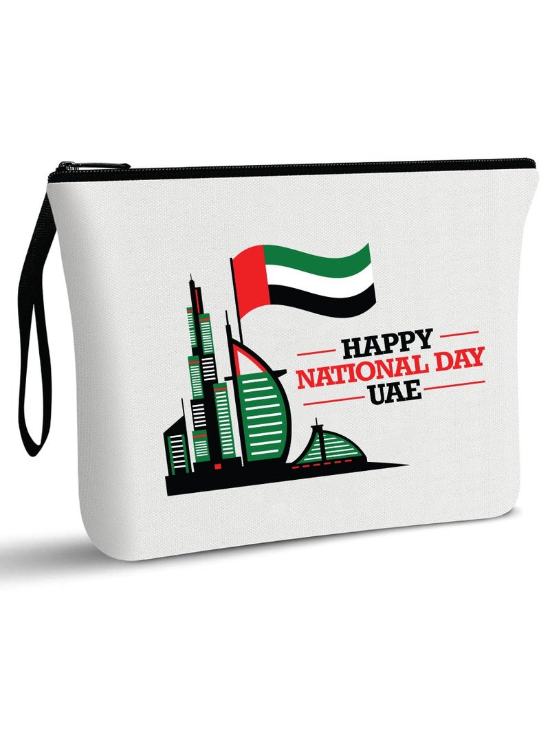 حقيبة مستحضرات التجميل لليوم الوطني لدولة الإمارات العربية المتحدة، حقيبة بسحاب كامل - احتفل بهدية اليوم الوطني لدولة الإمارات العربية المتحدة للمرأة - Image 1