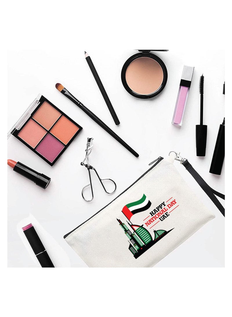 حقيبة مستحضرات التجميل لليوم الوطني لدولة الإمارات العربية المتحدة، حقيبة بسحاب كامل - احتفل بهدية اليوم الوطني لدولة الإمارات العربية المتحدة للمرأة - Image 2