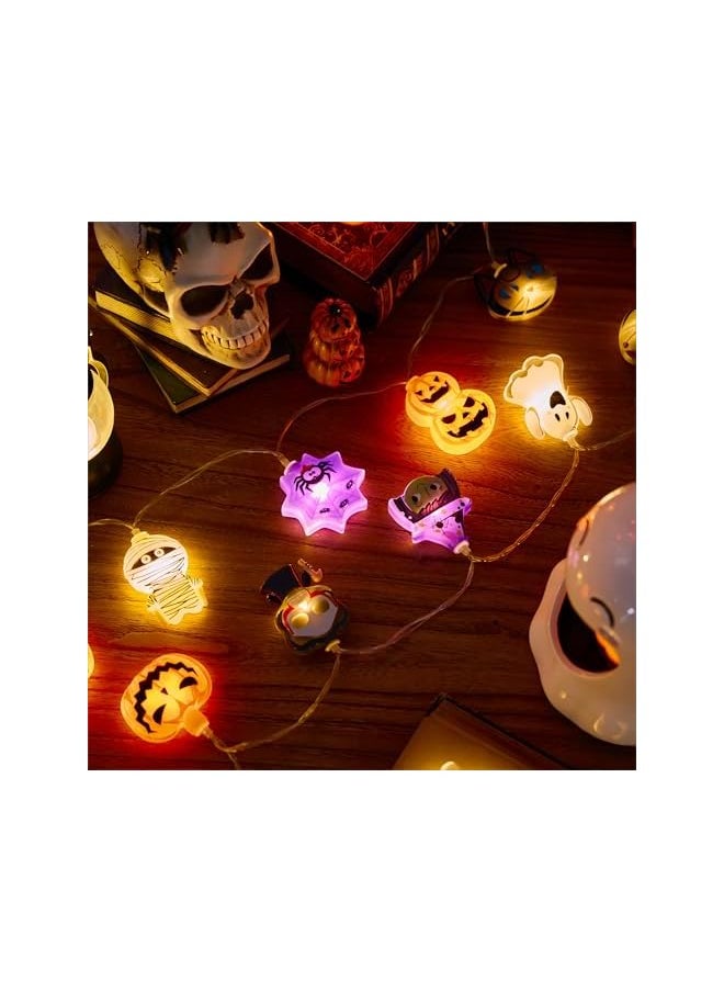 The Bros Halloween String Lights, 9.84Ft/3m 20 LED, Outdoor, Battery Operated, Timer Function, 8 Flashing Modes, Multicolor, String Light  - Image 3
