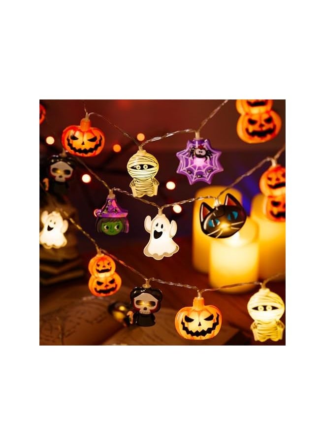 The Bros Halloween String Lights, 9.84Ft/3m 20 LED, Outdoor, Battery Operated, Timer Function, 8 Flashing Modes, Multicolor, String Light  - Image 2
